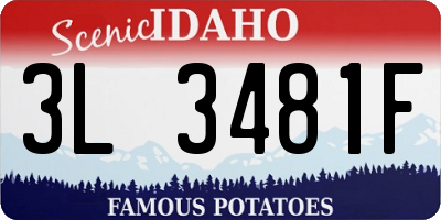 ID license plate 3L3481F