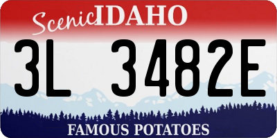 ID license plate 3L3482E