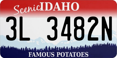 ID license plate 3L3482N