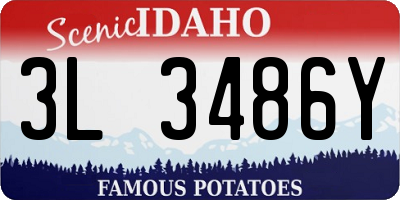 ID license plate 3L3486Y