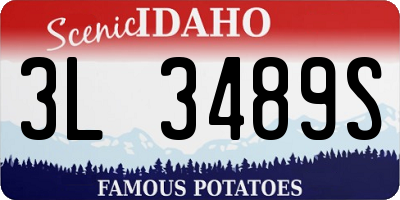 ID license plate 3L3489S
