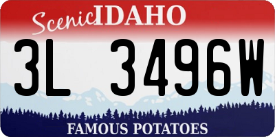 ID license plate 3L3496W