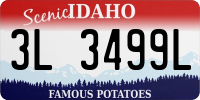 ID license plate 3L3499L