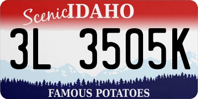 ID license plate 3L3505K