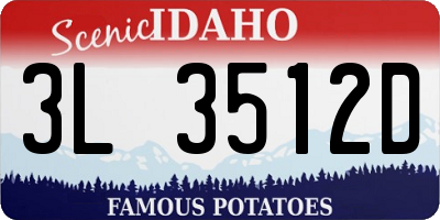 ID license plate 3L3512D