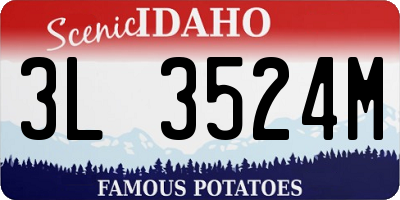 ID license plate 3L3524M