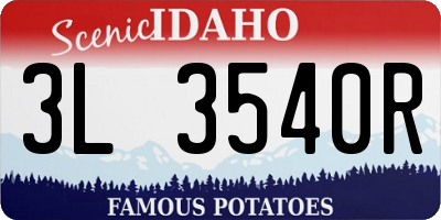 ID license plate 3L3540R