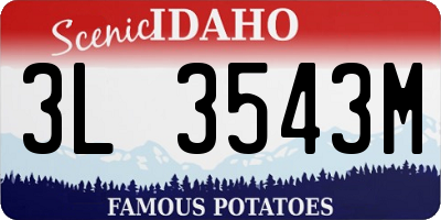 ID license plate 3L3543M