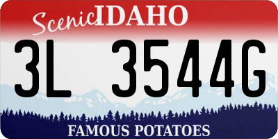 ID license plate 3L3544G