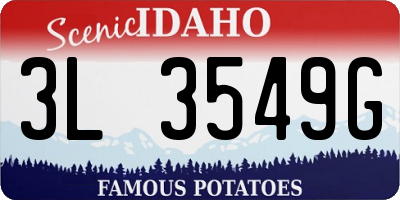 ID license plate 3L3549G