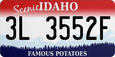 ID license plate 3L3552F