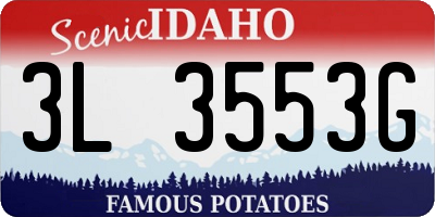ID license plate 3L3553G