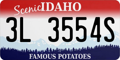 ID license plate 3L3554S