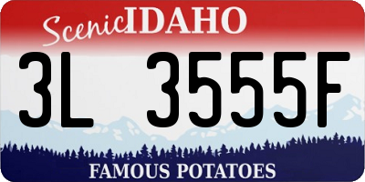 ID license plate 3L3555F