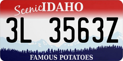ID license plate 3L3563Z