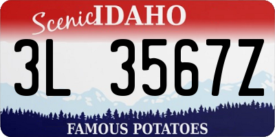 ID license plate 3L3567Z