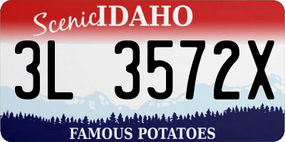 ID license plate 3L3572X
