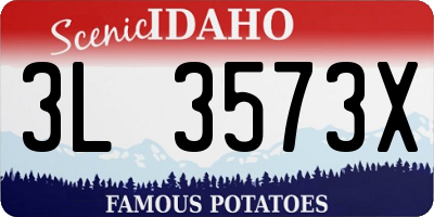 ID license plate 3L3573X