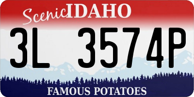 ID license plate 3L3574P