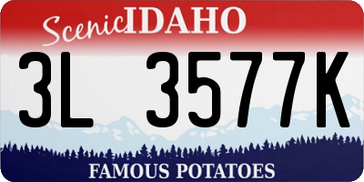 ID license plate 3L3577K