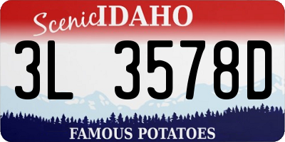 ID license plate 3L3578D