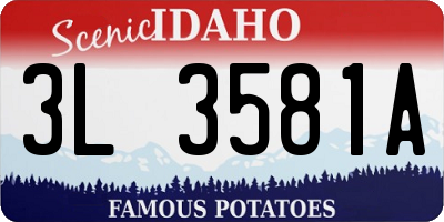 ID license plate 3L3581A
