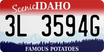 ID license plate 3L3594G