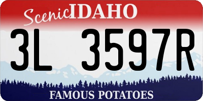 ID license plate 3L3597R