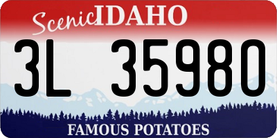 ID license plate 3L3598O
