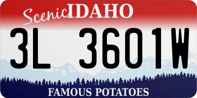 ID license plate 3L3601W