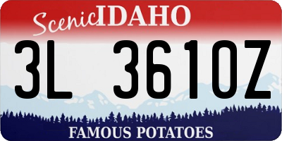 ID license plate 3L3610Z
