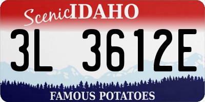 ID license plate 3L3612E