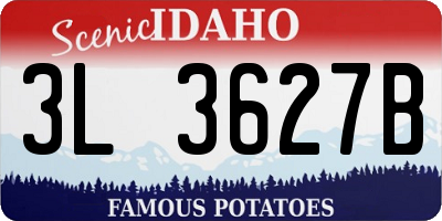 ID license plate 3L3627B