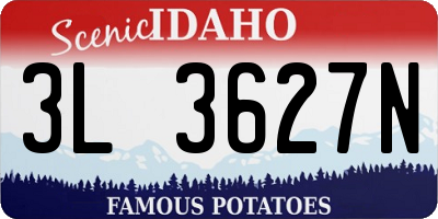 ID license plate 3L3627N