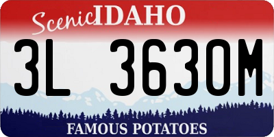 ID license plate 3L3630M