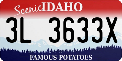 ID license plate 3L3633X