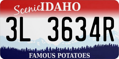 ID license plate 3L3634R