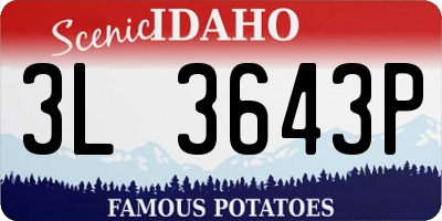 ID license plate 3L3643P
