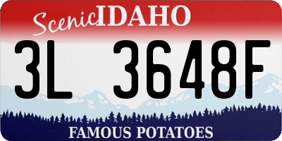 ID license plate 3L3648F