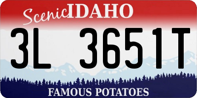 ID license plate 3L3651T