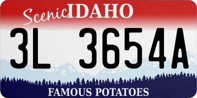 ID license plate 3L3654A