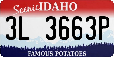 ID license plate 3L3663P