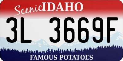 ID license plate 3L3669F