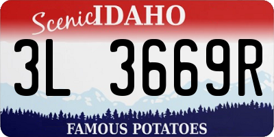ID license plate 3L3669R