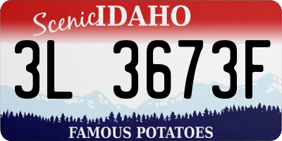 ID license plate 3L3673F