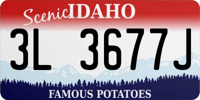 ID license plate 3L3677J