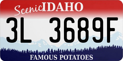ID license plate 3L3689F