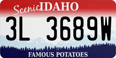 ID license plate 3L3689W