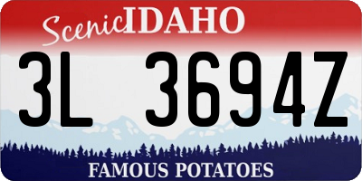 ID license plate 3L3694Z