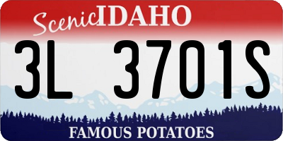 ID license plate 3L3701S